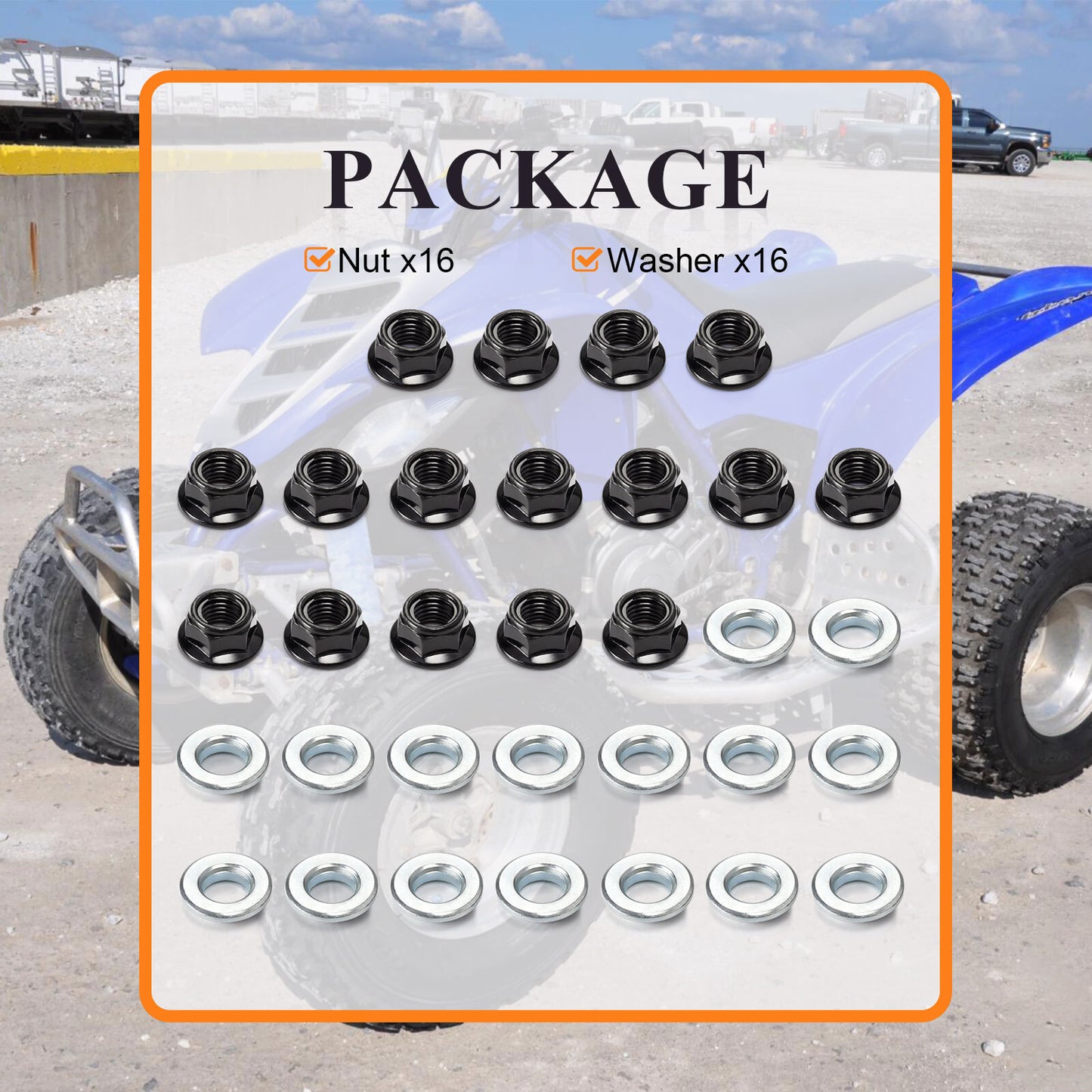 Wheel Lug Nut with Washer Kit for Yamaha Banshee 350 (1995–2006)