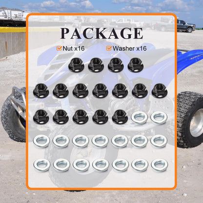Wheel Lug Nut with Washer Kit for Yamaha Banshee 350 (1995–2006)