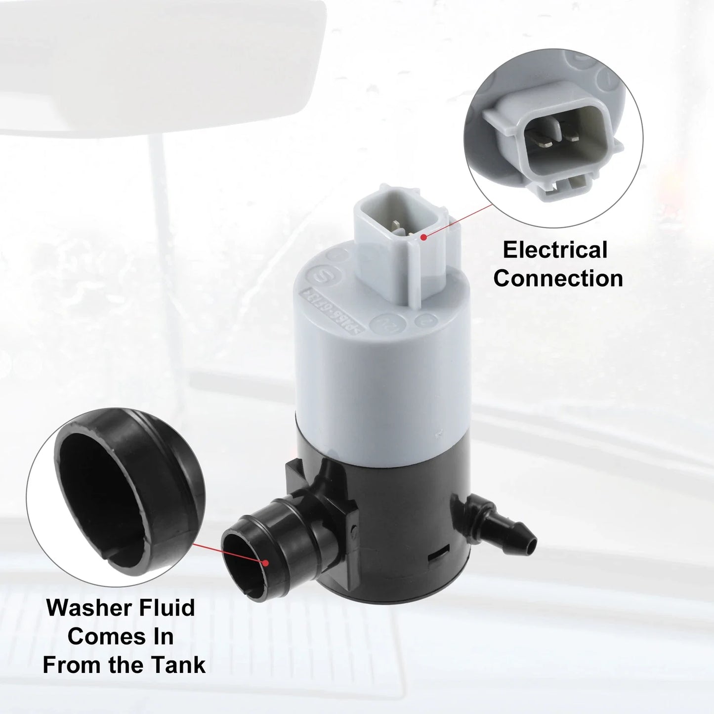 1 Pcs Windshield Washer Pump for Toyota Corolla (2007–2013)