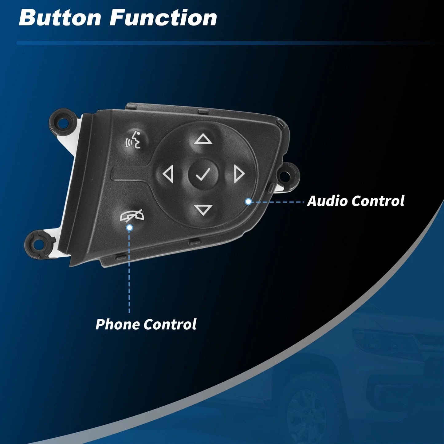 Right Steering Wheel Audio Phone Control Switch for Silverado Sierra (2014-2019)