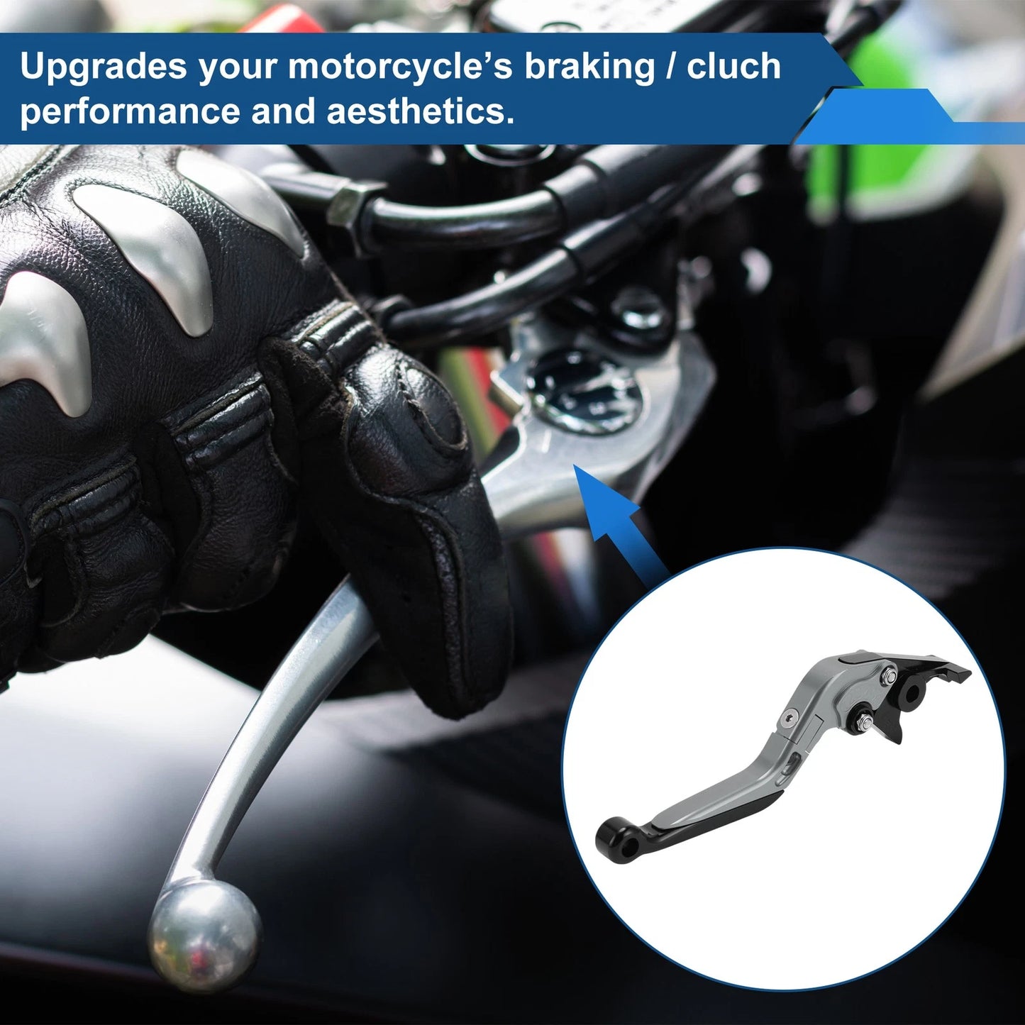 Adjustable Brake Clutch Levers for Kawasaki ZX7R (1989–2003) Titanium Black