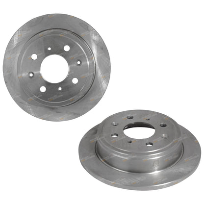 2x Rear Disc Brake Rotors for Kia Rio (2005–2011)