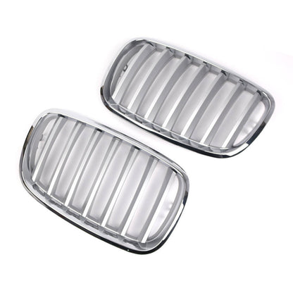 2X Chrome Front Bumper Grille for BMW X5 X6 (2007–2013)