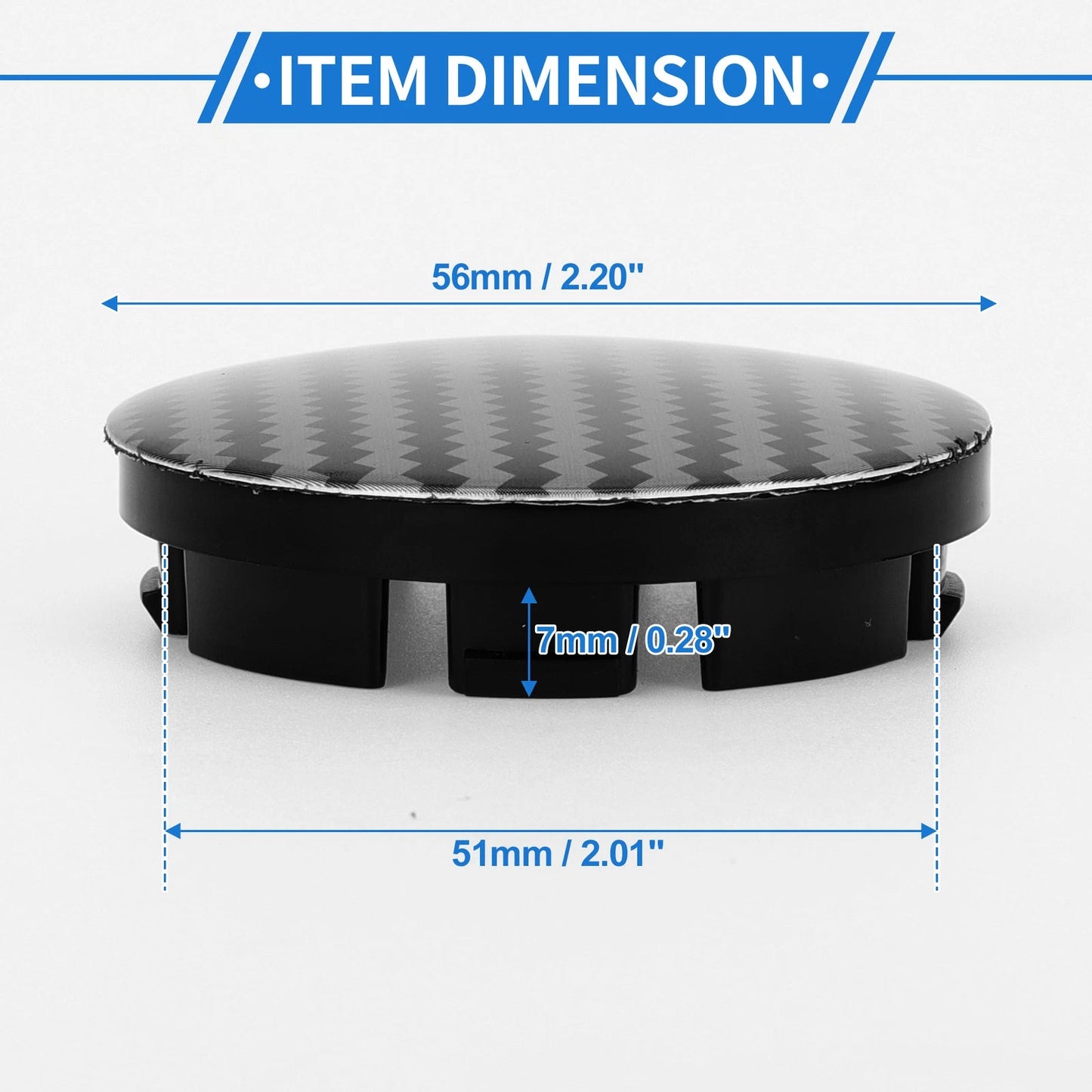 Wheel Center Caps  (No.5JA601151A, OD:56mm/2.20")