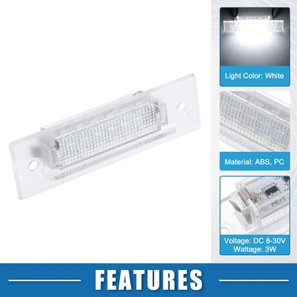 2 x 6500K White LED License Plate Lights for Porsche Boxster (1999-2004)
