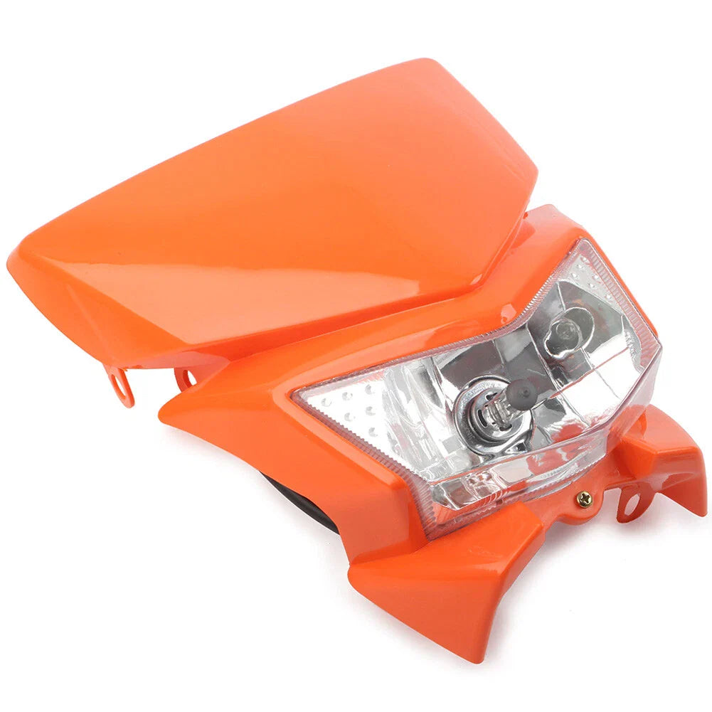 35W Front Headlight Lamp for Motorcycle Dirt Bike 250cc Orange