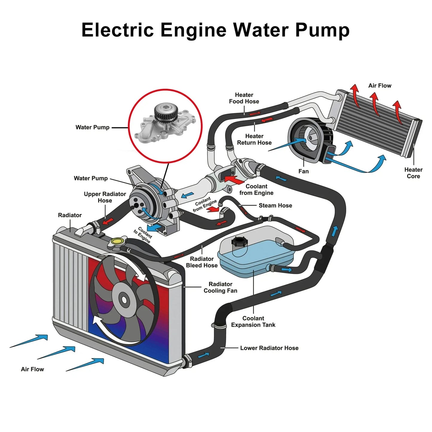 Electric Engine Water Pump for Dodge Avenger 2.7L (2008-2010)