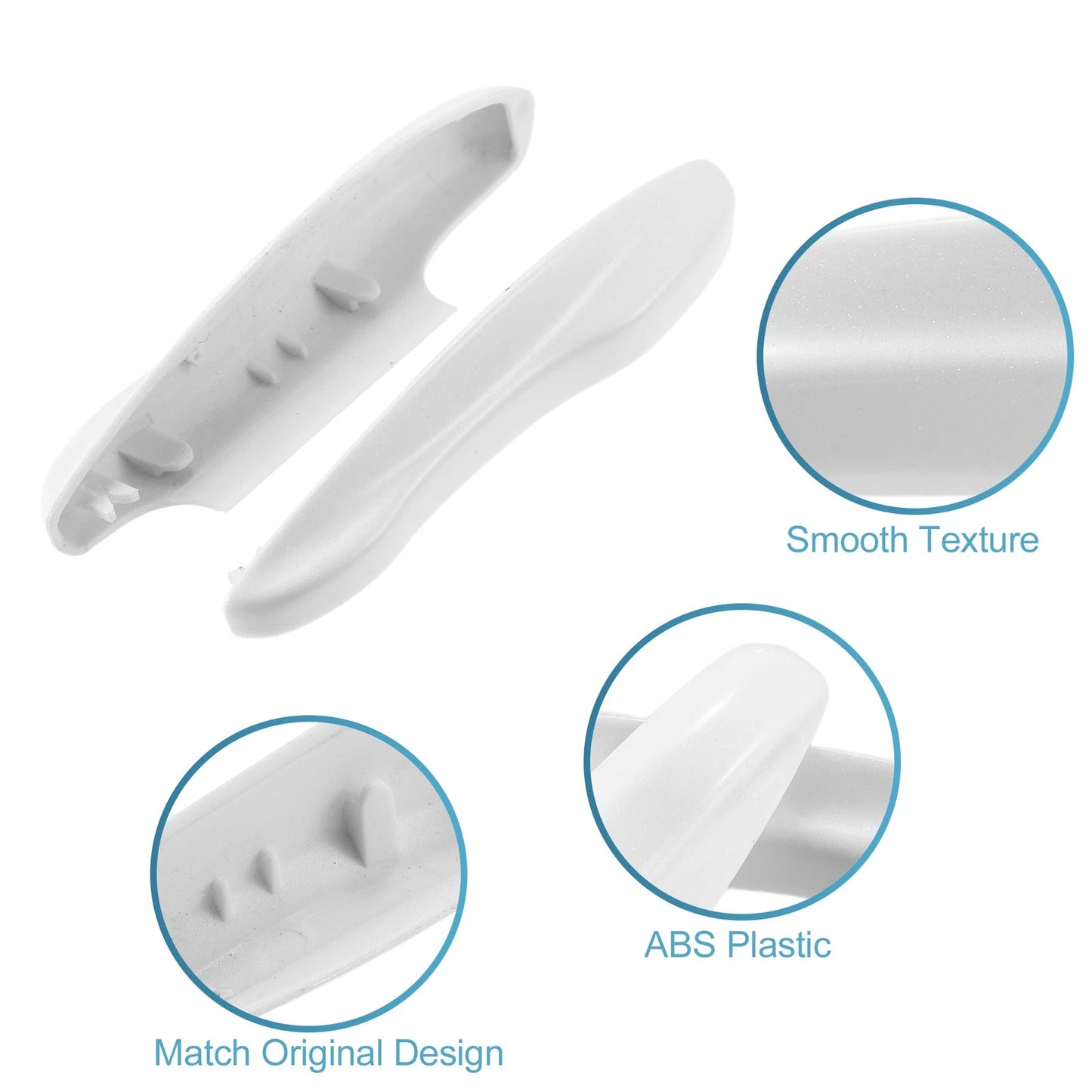 Set of 2 Car Remote Key Side Cover Cases for Porsche Taycan 911 (2020–2021) White