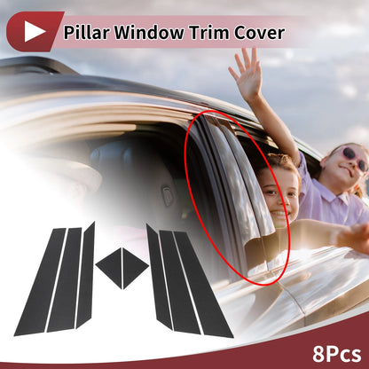 Set of 8 Door Pillar Window Trim for Jaguar XJ (2011–2019)
