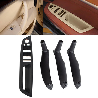 4X Inner Door Pull Handle Trim Cover for BMW X5 E70 X6 E71 E72 (2007–2013) Black RHD
