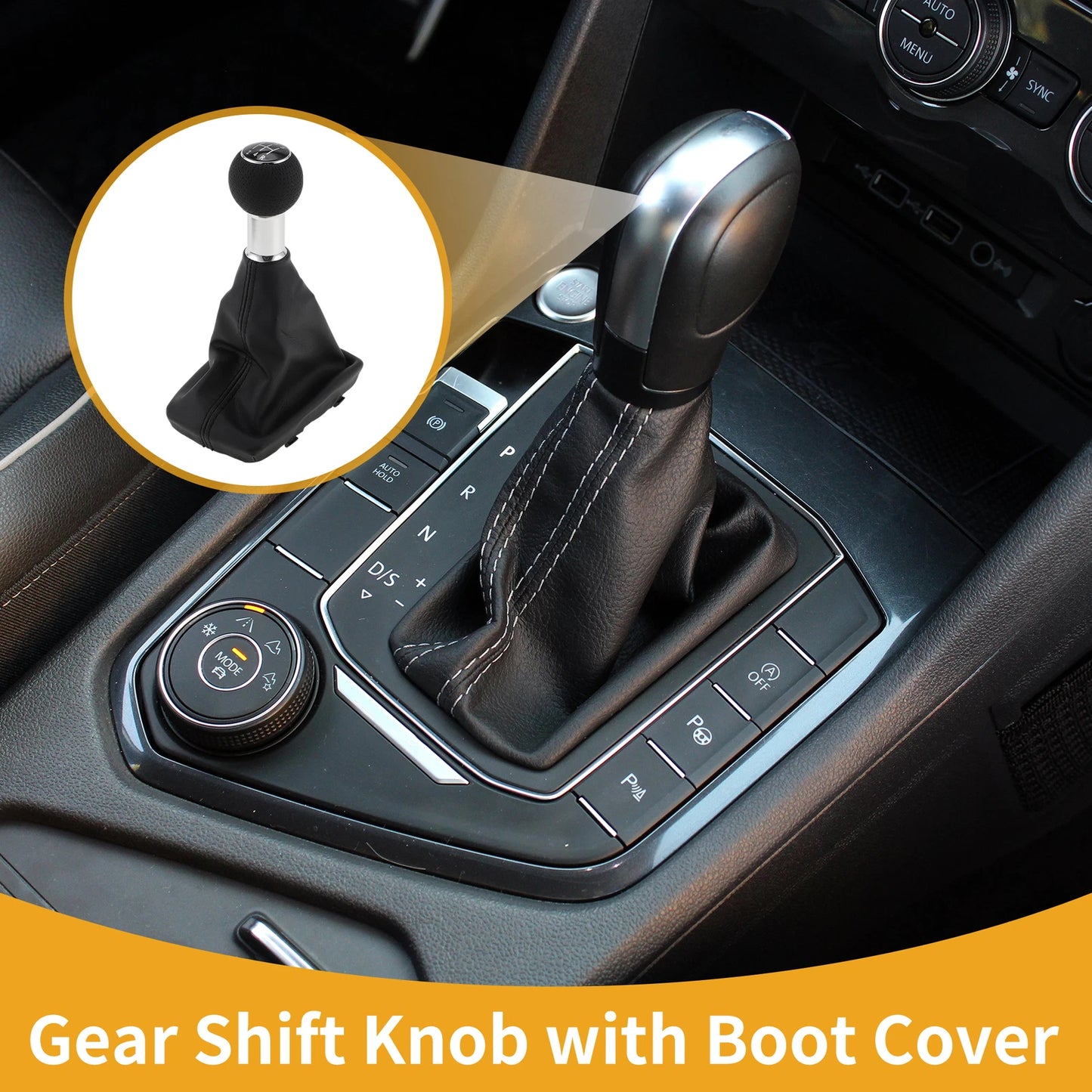 5 Speed Gear Shifter Knob with Cover for Audi A4 (2000–2008)