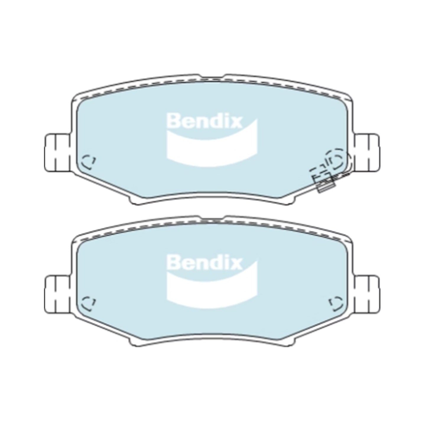 Set of 4 Rear Disc Brake Pads for Jeep Wrangler JK (2007–2018)