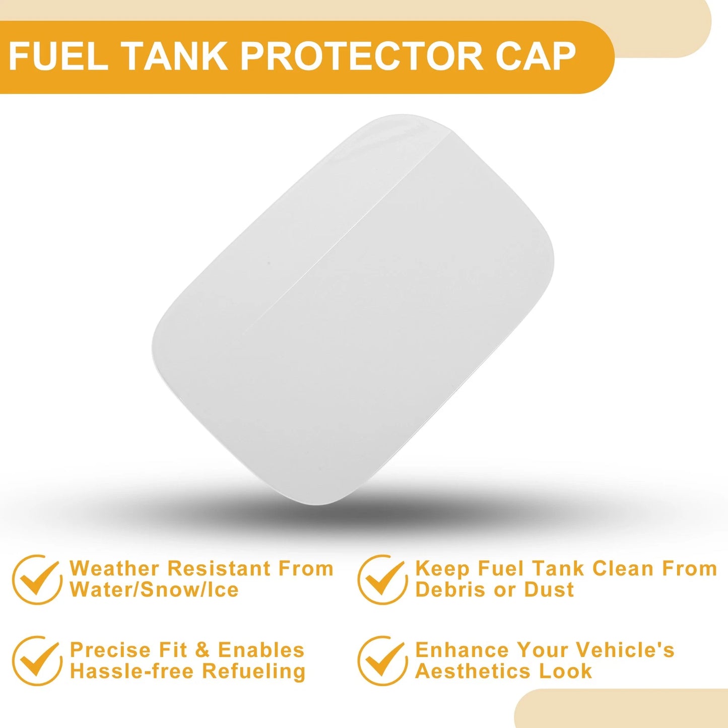 Fuel Tank Door Cap for Volkswagen Passat (2012–2018) White