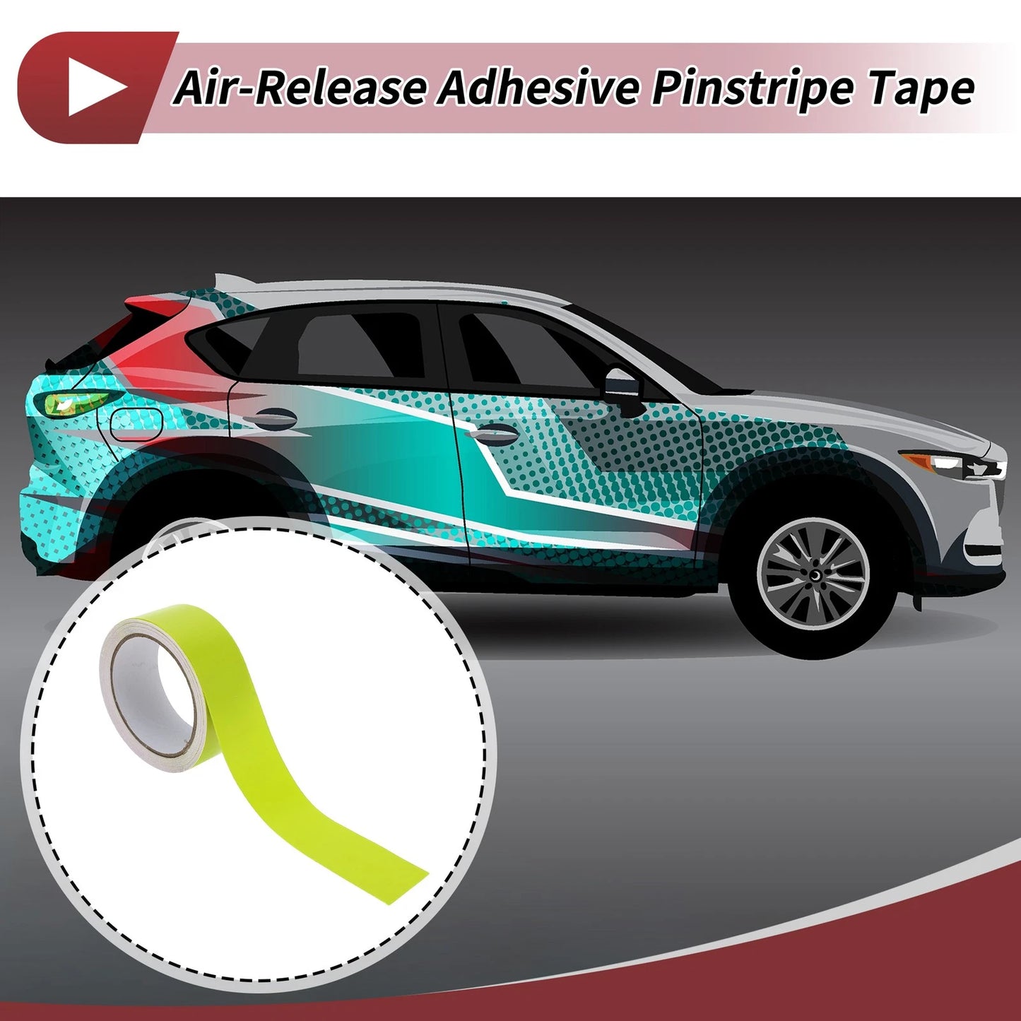 Pinstripe Tape 40mm x 10m for Car Motorcycle Boat Matte Green