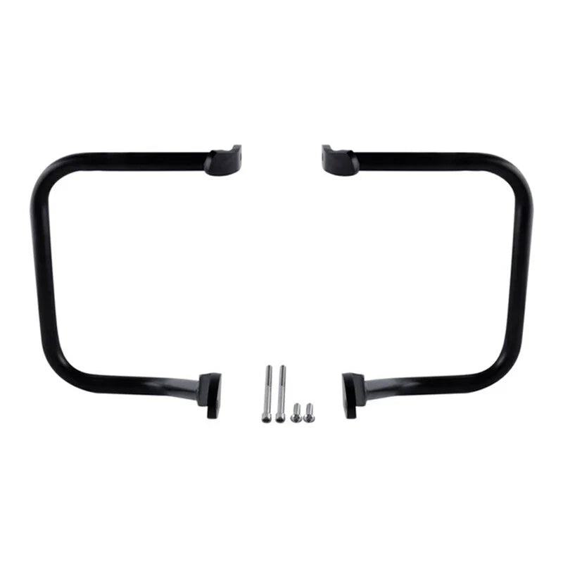 Chrome/Black Saddlebag Guard Rail Crash Bar for Harley FLST FLSTC (2000-2017)