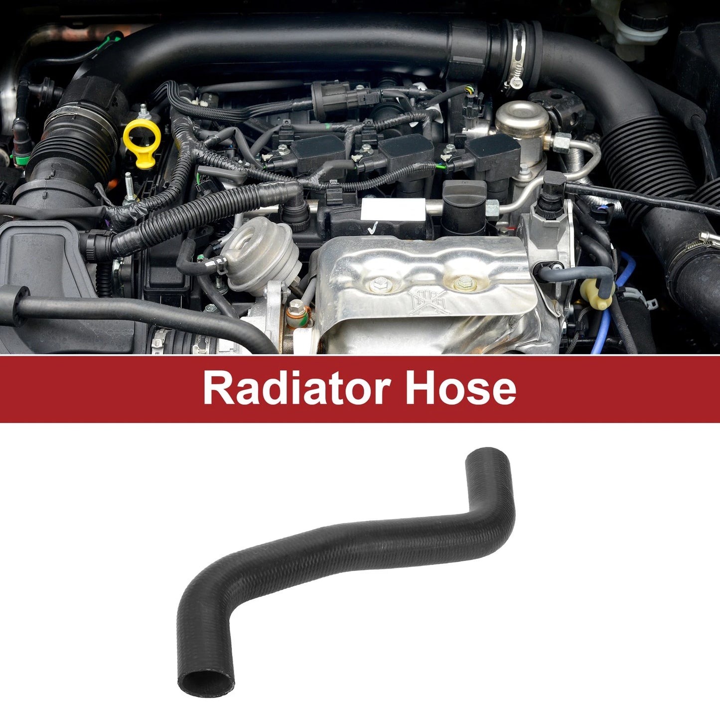 Radiator Hose for Toyota Solara 2.4L 2004–2008 No. 16572-28080 Rubber Black