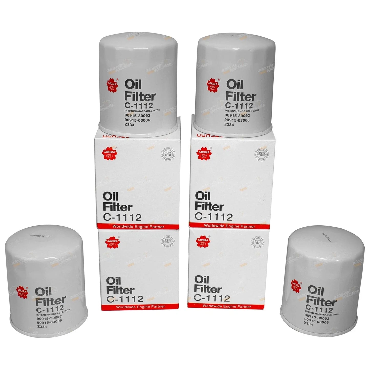4 x Oil Filters for Hilux 5L-E 3.0L Diesel (1999 - 2005)