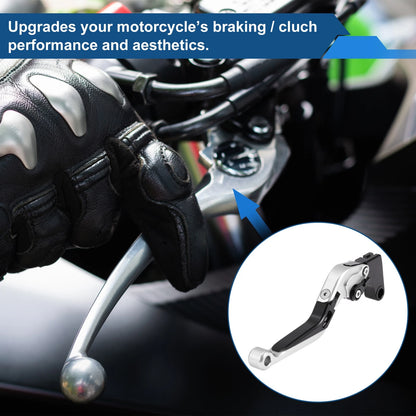 Adjustable Brake Clutch Lever Set for Yamaha MT-07 (2014–2022) Silver Black