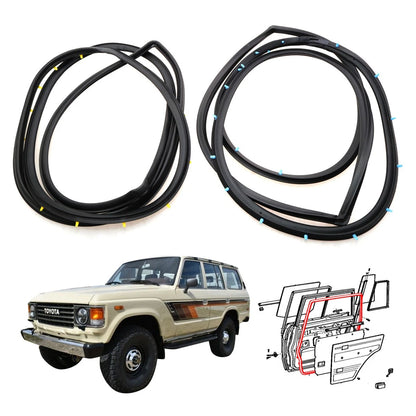 Rear Door Weatherstrip Set for Toyota Land Cruiser BJ60 BJ61 FJ62 HJ60 (1980–1987)