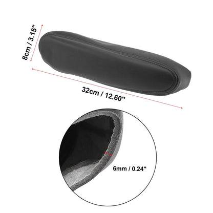 Car Front Seat Armrest Cover 2 x Microfiber Leather Black for Chevy Tahoe (00-06)