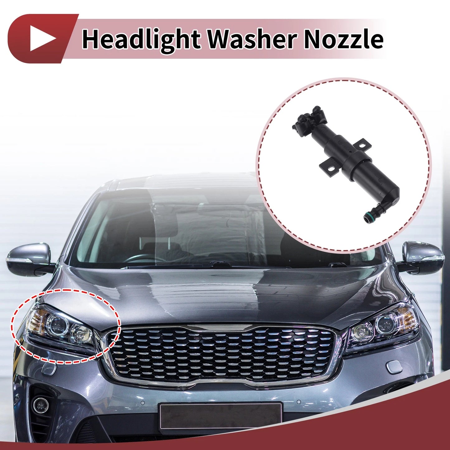 Front Passenger Side Headlight Washer Nozzle for Volkswagen B6 (2006–2010) No. 3CD955104