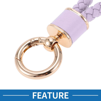 Car Keychain with Ring for Universal Use (Light Purple Gold Tone)
