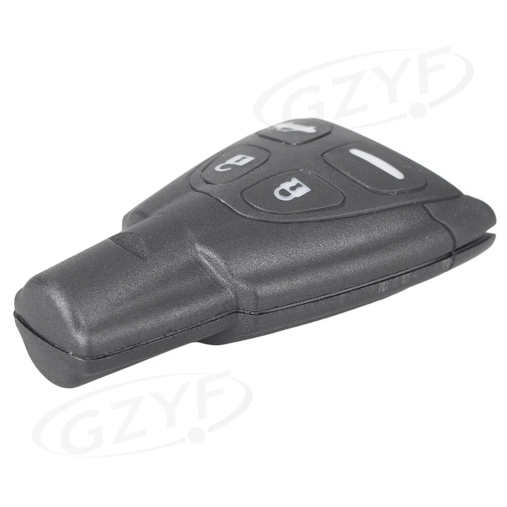 4 x Key Shell Fob Cover for Saab 9-3 Sport Car (2003-2011) Black