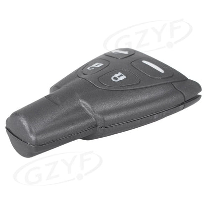 4 x Key Shell Fob Cover for Saab 9-3 Sport Car (2003-2011) Black