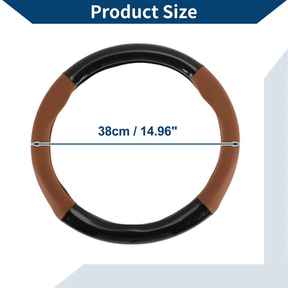 Steering Wheel Cover   - PU Leather, 14.96"