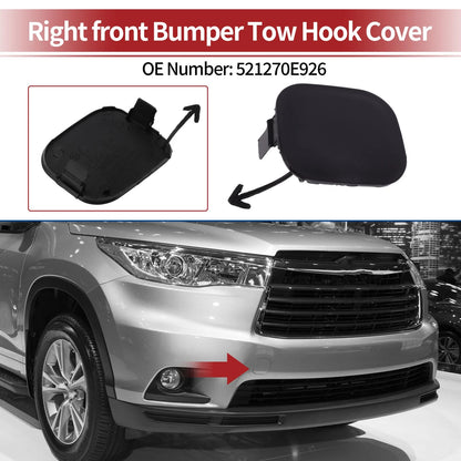 Tow Hook Cover Cap for Toyota Highlander (No. 521270E926) (2014–2019) Black