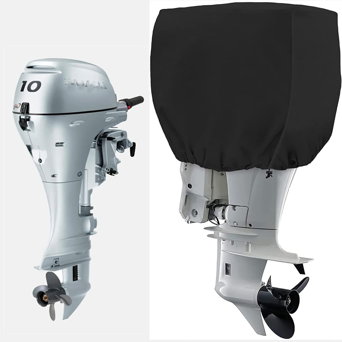 Black Waterproof Outboard Engine Cover for 150-250 HP Boat Motor