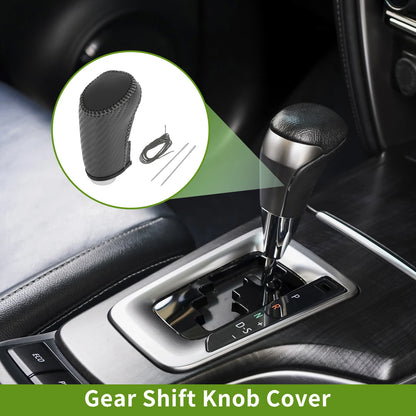 Gear Shift Knob Cover for Chevrolet Malibu (2016–2023) Black Carbon Fiber
