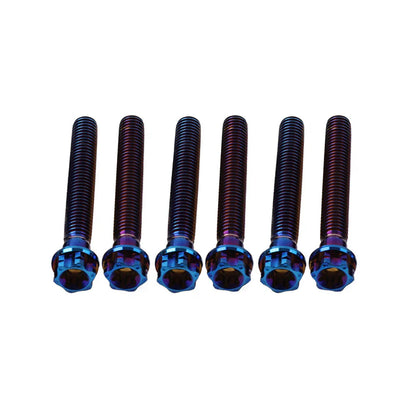 6pcs M6x50mm Titanium Torx Head Flange Bolts for Bike Motorcycle