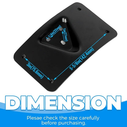 Black Curved Laydown License Plate Mount Bracket for Harley Dyna FXD Sportster (2006-2023)