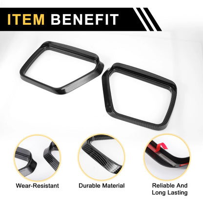 1 Pair Carbon Fiber Side Door Mirror Visor Trim for Ford F-150 (2021–2024)