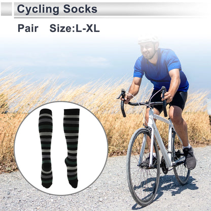 Cycling Socks Anti-friction Size L-XL Black Gray Green