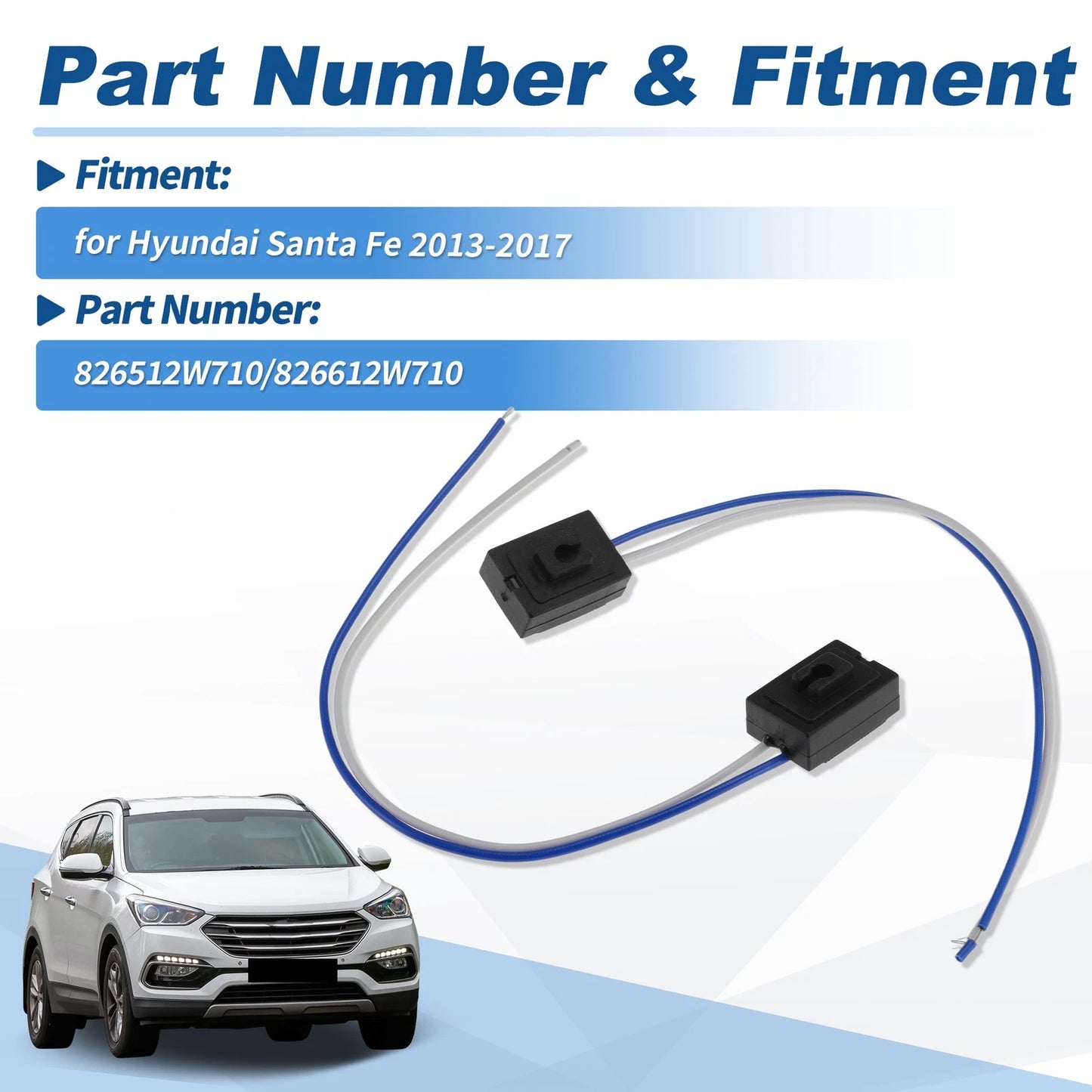 Door Handle Button Switch Set for Hyundai Santa Fe (2013–2018) 826512W710