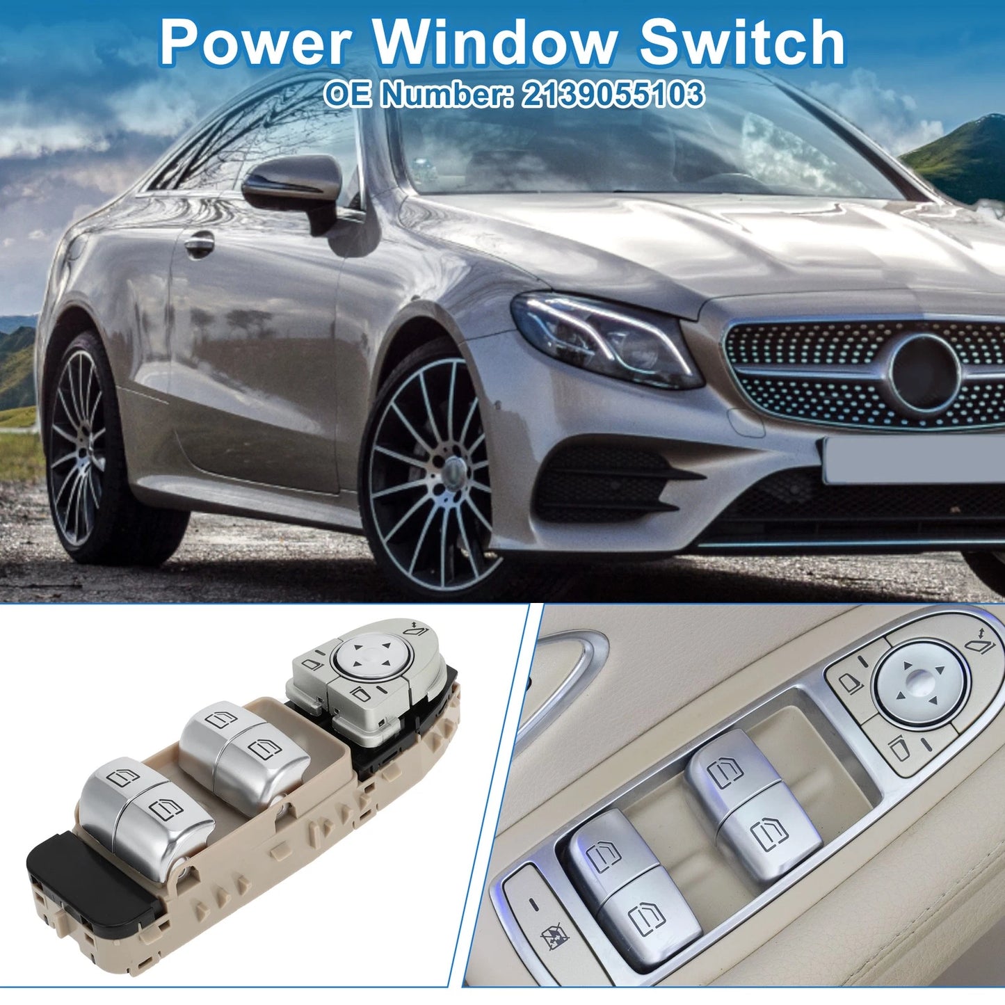 Power Window Switch for Mercedes-Benz W213 (2017–2023) No. 2139055103
