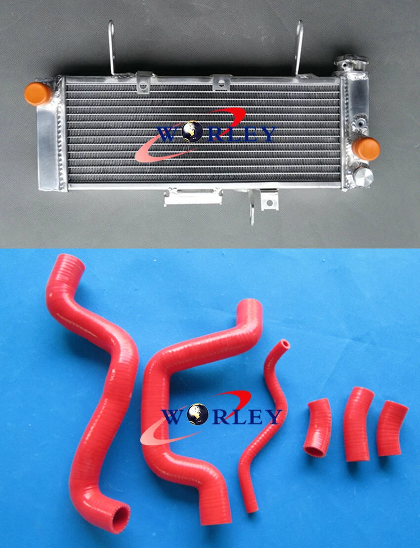 Aluminum Radiator with Red Hose for Suzuki SV650 (2003–2004)