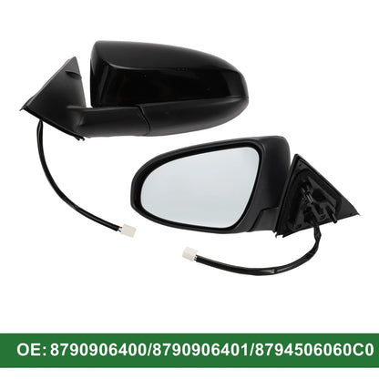 Left Door Mirror for Toyota Camry (Manual Folding, Gloss Black)