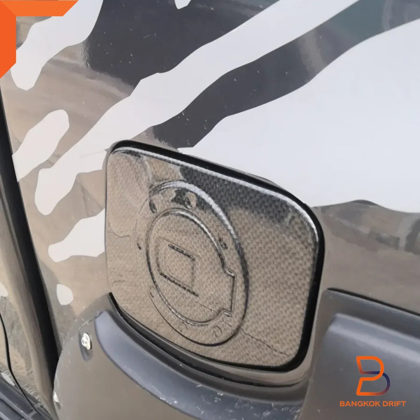 Black Carbon Fuel Oil Tank Cap Cover Trim for Ford Ranger PX T6 (12-21)