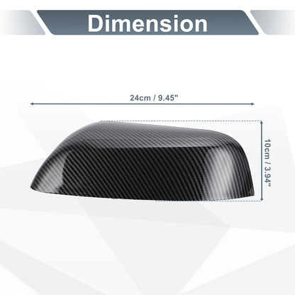 Set of 2 Rearview Mirror Cover Caps Black Carbon Fiber for Ford Explorer (2016–2019)
