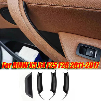 Black Inner Handle Interior Door Panel Pull Cover for BMW X3 X4 (2011–2017)