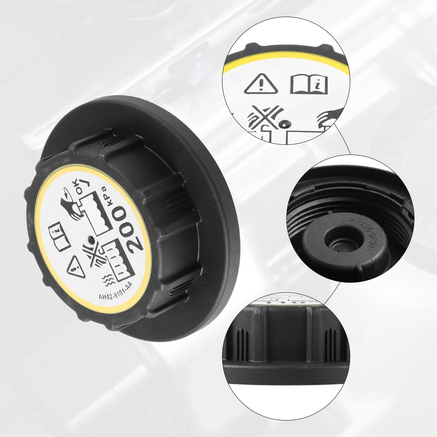 Radiator Pressure Coolant Reservoir Overflow Tank Cap for Land Rover LR4 (2010–2016)