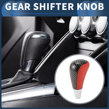 Automatic Gear Shift Knob for Toyota 4Runner (2003–2021) Faux Leather Black Red