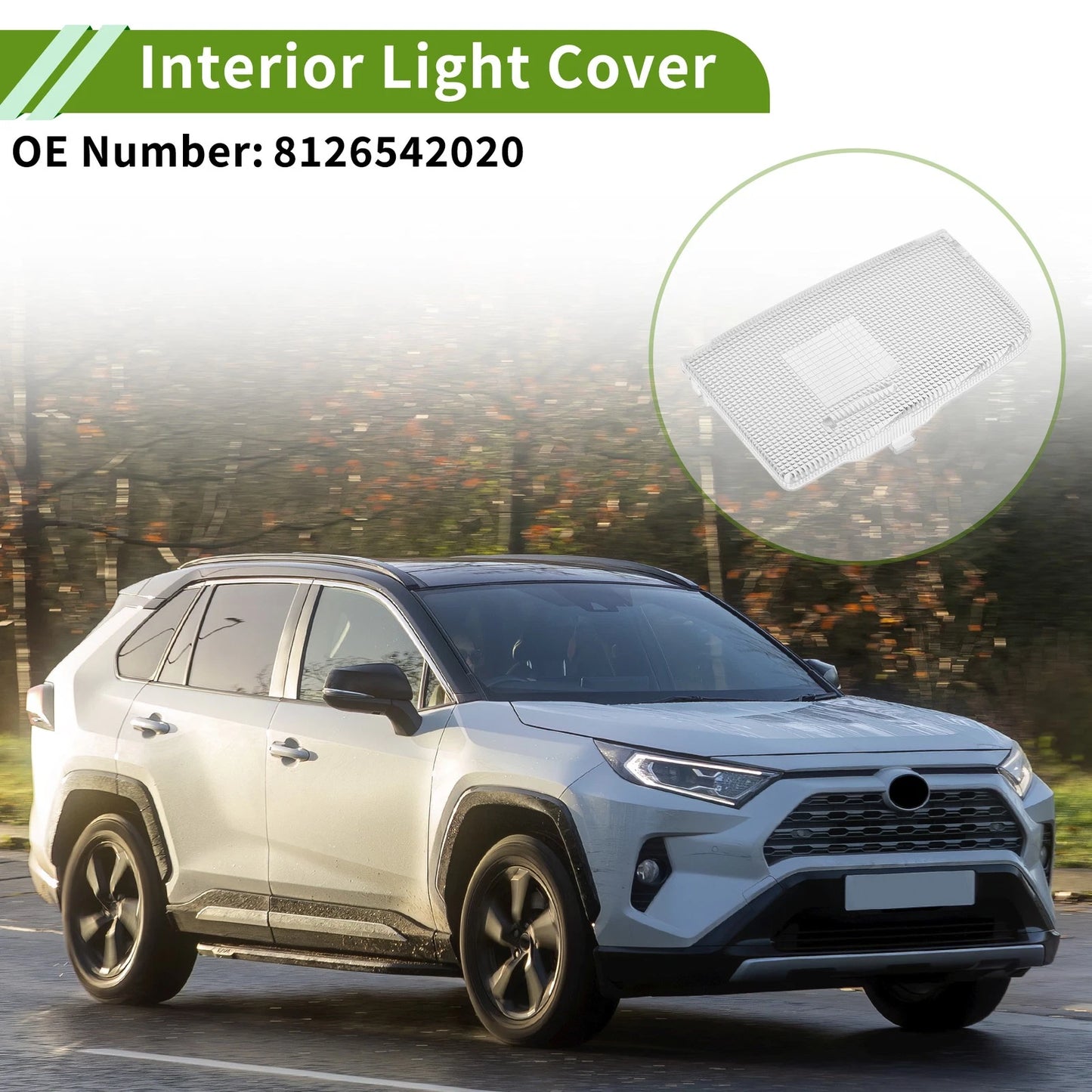1pc Interior Light Cover for Toyota RAV4 (2006–2012) No. 8126542020