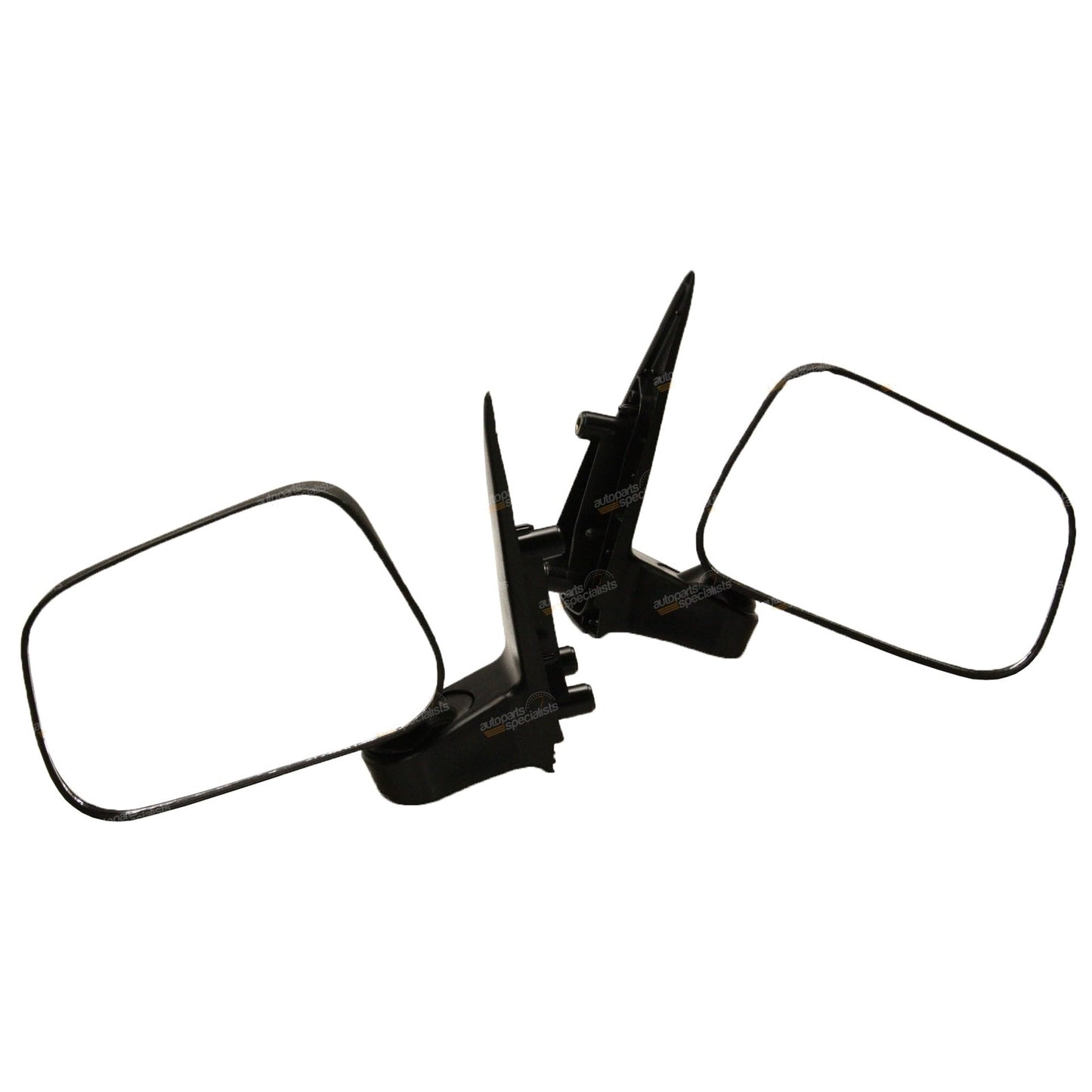Pair of Black Sail Mount Door Mirrors for Toyota Hilux (1995–2005)