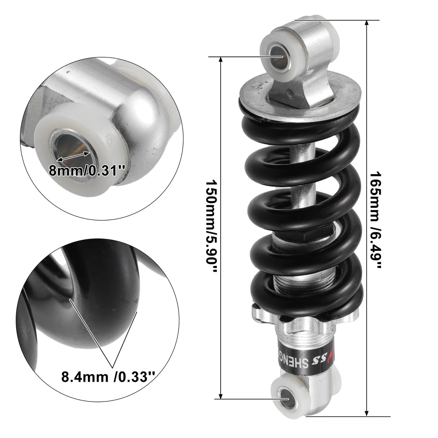Rear Shock Absorber 150mm for Mountain Folding Bike (1pcs)