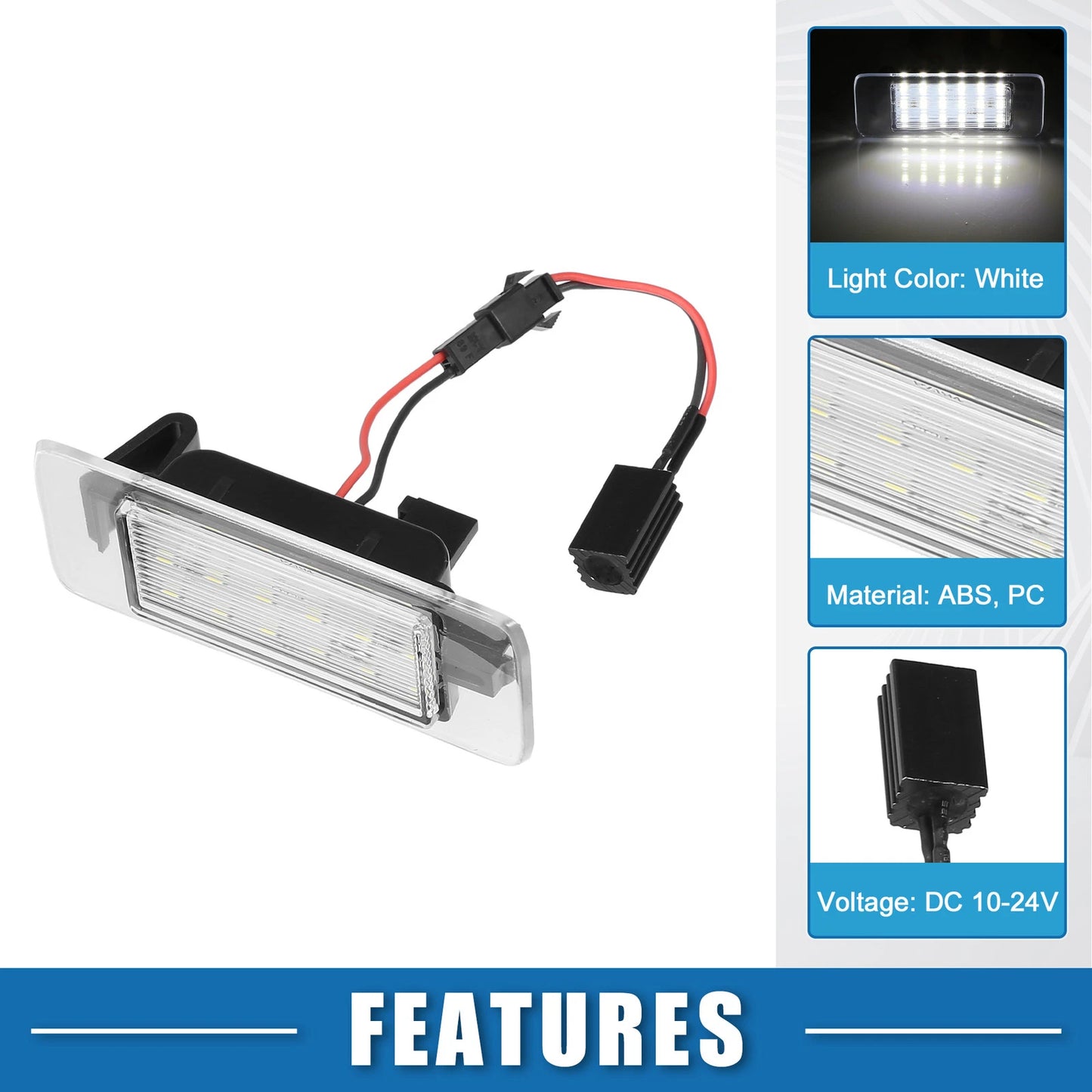 2pcs LED License Plate Light No.13578958 for Chevy Suburban (2015–2020)