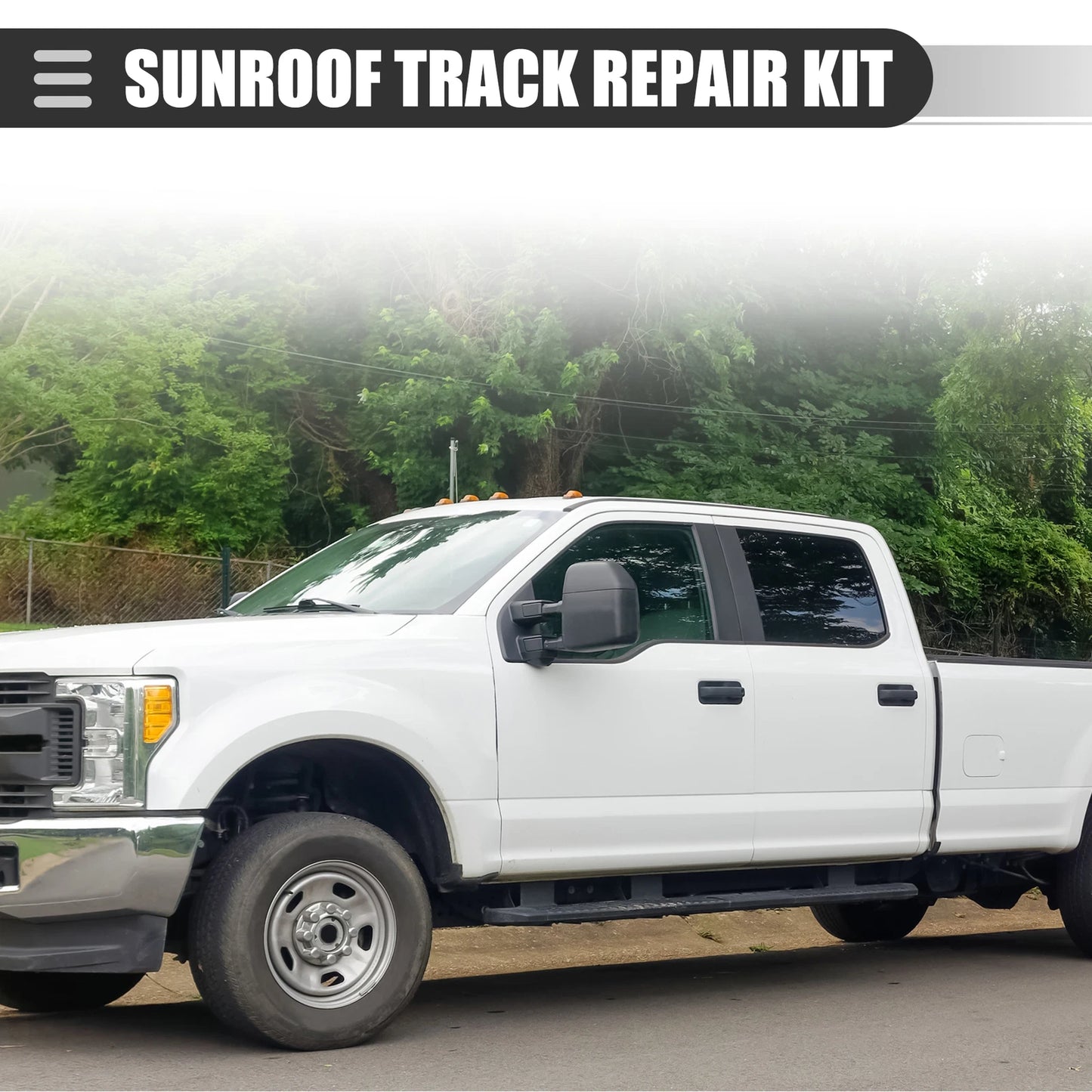 Sunroof Track Repair Kit for Ford Edge (2007–2014) Aluminum Alloy Black